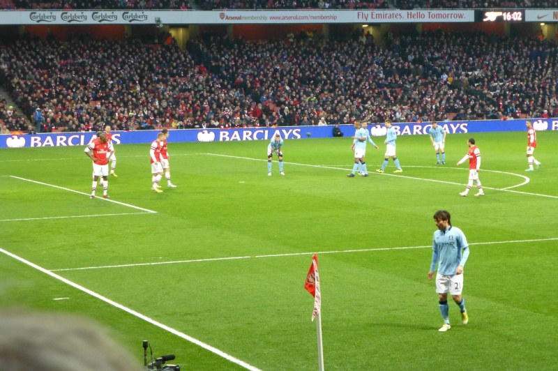 Wedstrijd in de Premier League tussen Arsenal en Manchester City